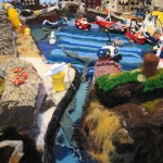 The Knitted harbour , made by 100 visitors viewed by 8,000 2010